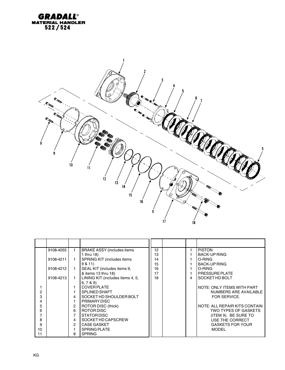 Gradall 524 Parts Manual User Manual | Page 90 / 312