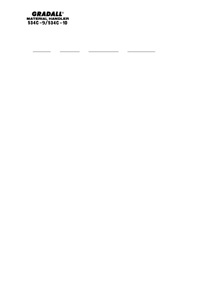 Gradall 534C-10 Parts Manual User Manual | Page 11 / 255