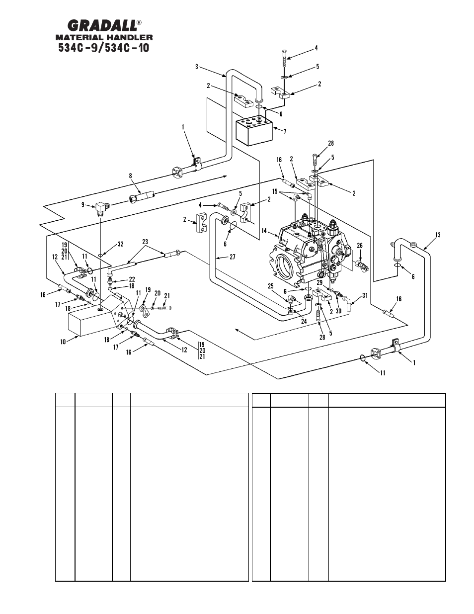 Hydraulic circuits front drive circuit | Gradall 534C-10 Parts Manual User Manual | Page 135 / 255