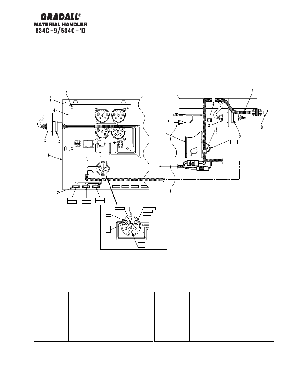 Electrical dash panel | Gradall 534C-10 Parts Manual User Manual | Page 198 / 255