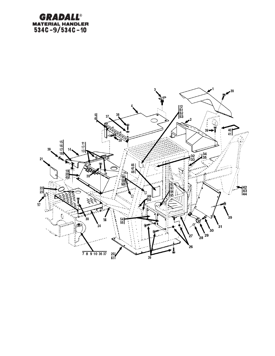 Section 2 chassis & attaching parts | Gradall 534C-10 Parts Manual User Manual | Page 28 / 255