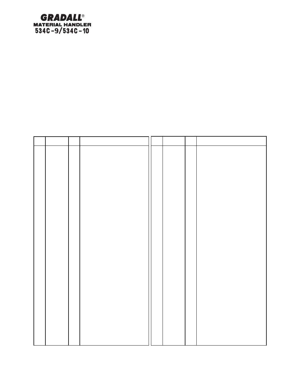 Gradall 534C-10 Parts Manual User Manual | Page 33 / 255