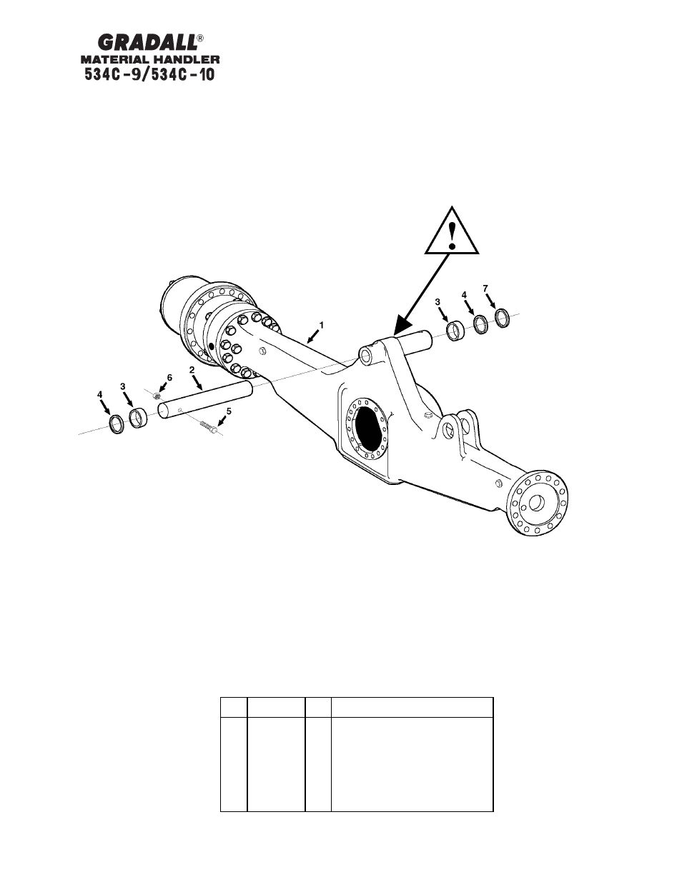 Chassis & attaching parts front axle mounting | Gradall 534C-10 Parts Manual User Manual | Page 36 / 255