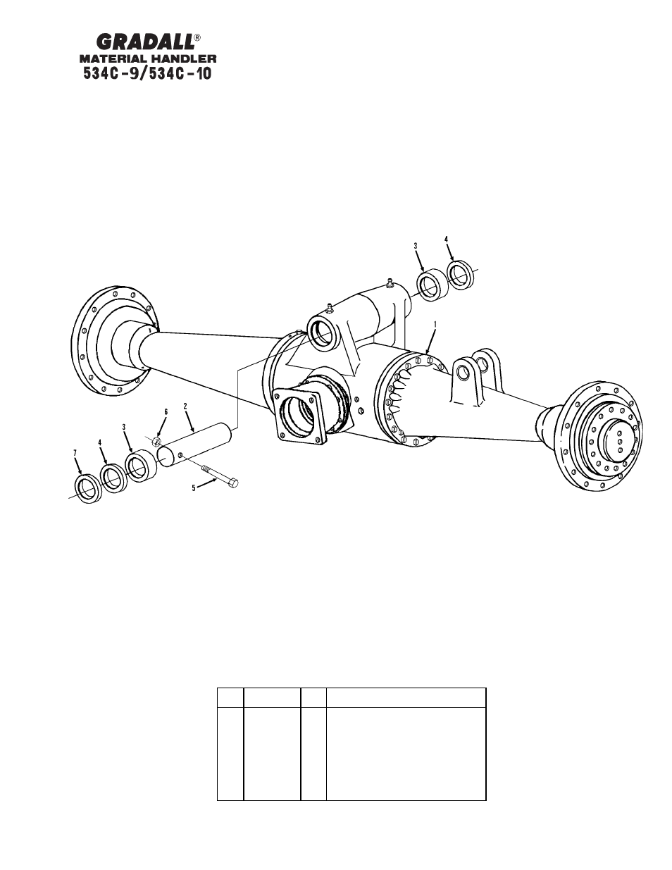 Chassis & attaching parts front axle mounting | Gradall 534C-10 Parts Manual User Manual | Page 37 / 255
