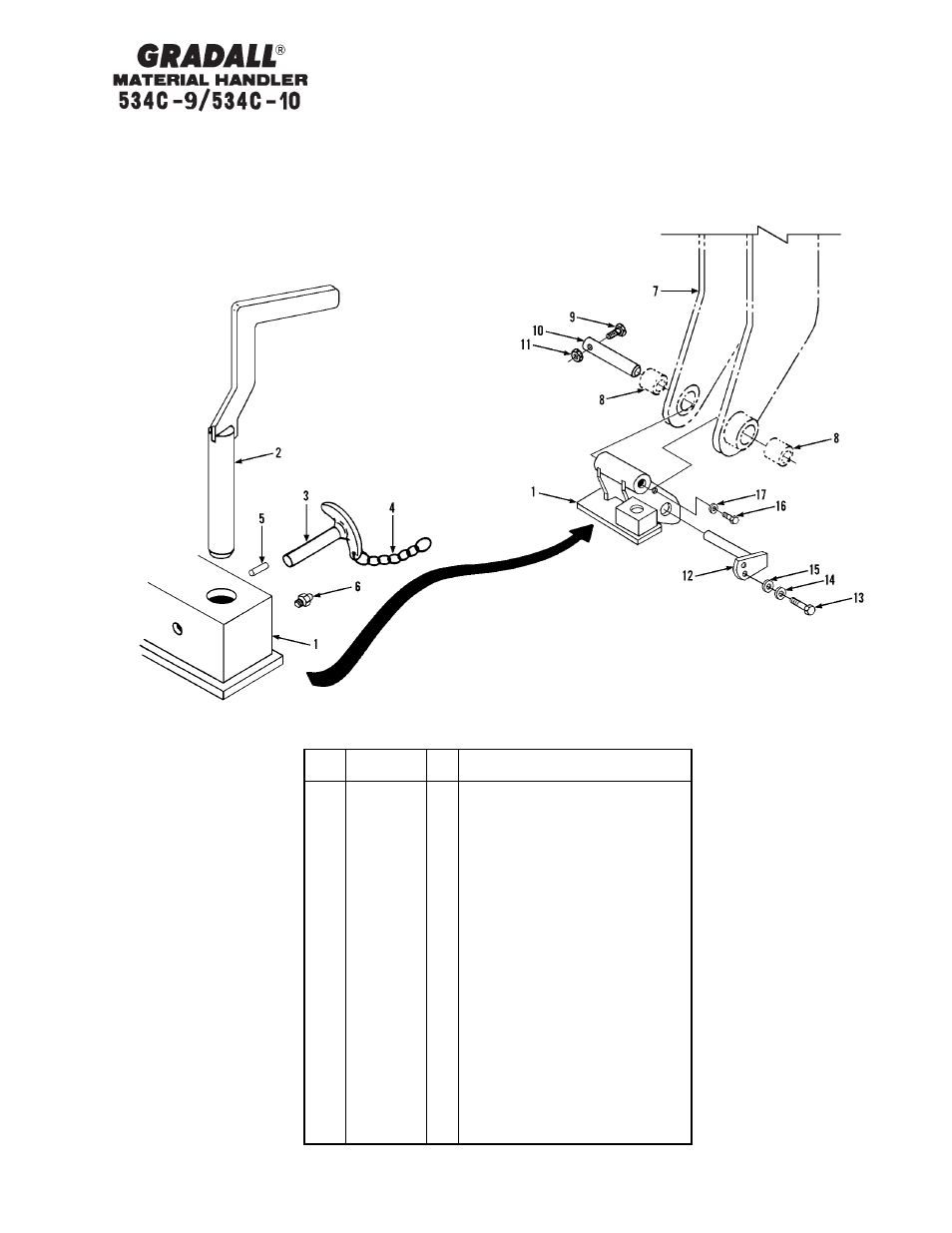 Boom quick switch assembly | Gradall 534C-10 Parts Manual User Manual | Page 44 / 255