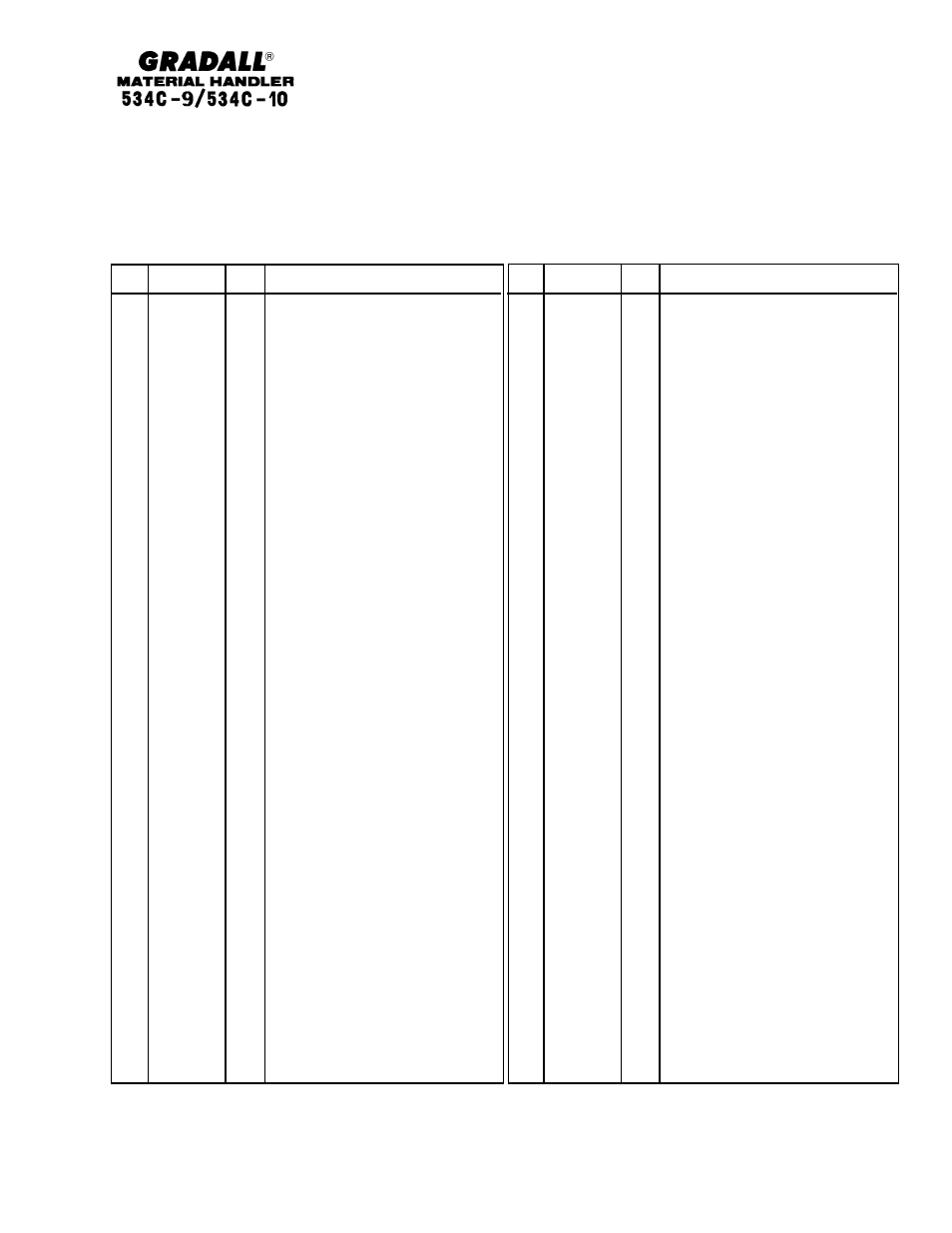 Gradall 534C-10 Parts Manual User Manual | Page 62 / 255