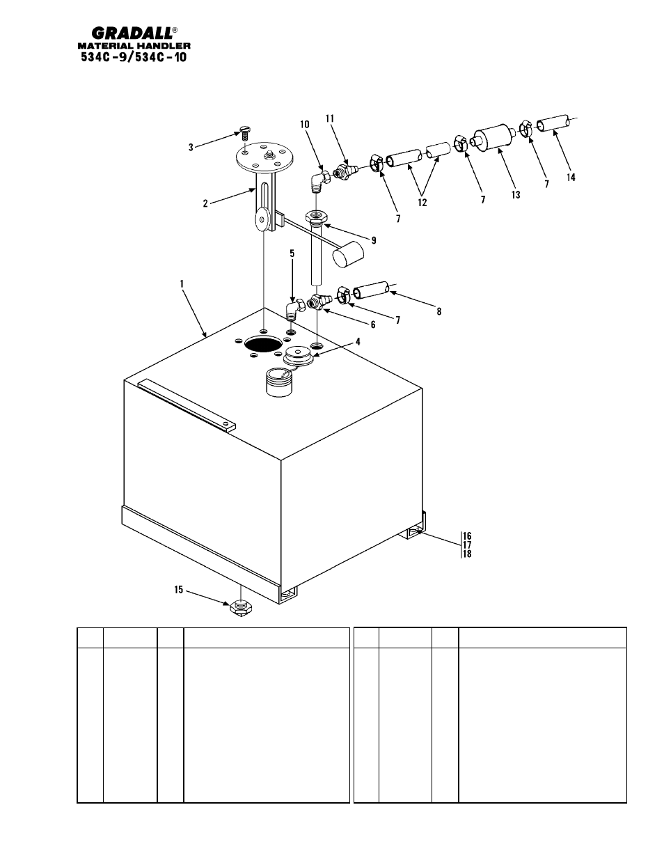 Engine & attaching parts fuel tank & lines | Gradall 534C-10 Parts Manual User Manual | Page 76 / 255