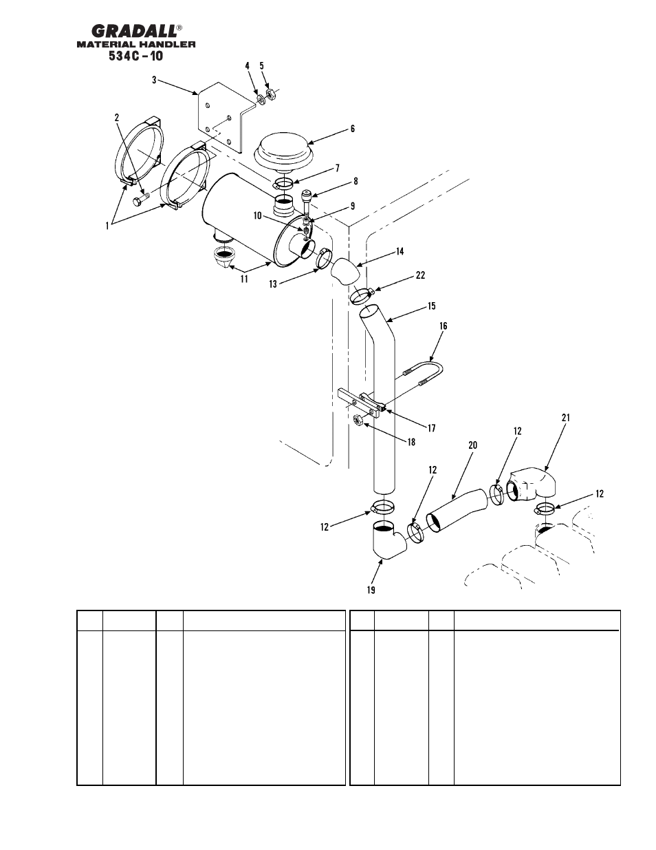 Engine & attaching parts air cleaner piping | Gradall 534C-10 Parts Manual User Manual | Page 82 / 255