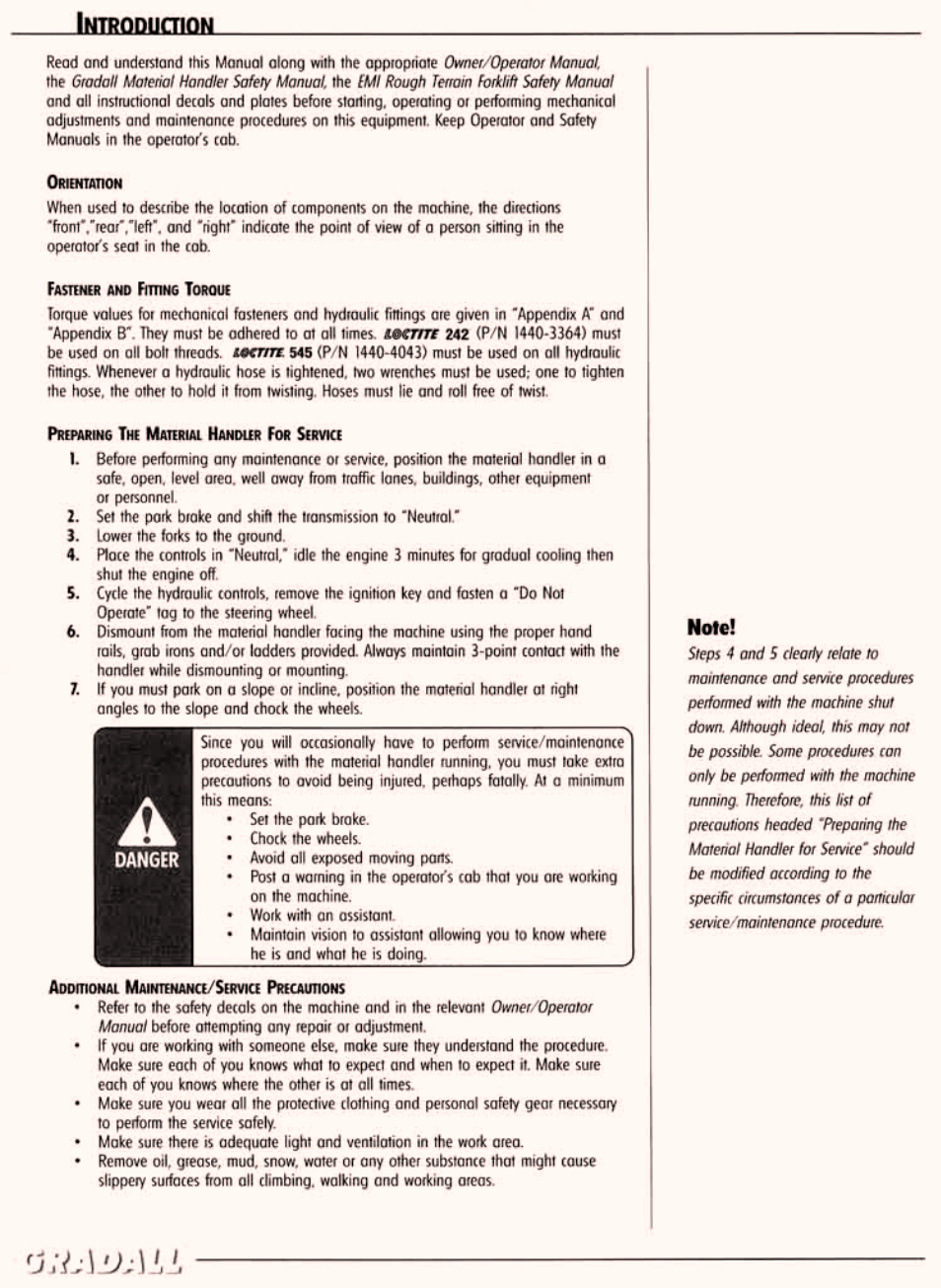 Introduction | Gradall 534C-10 (9114-4437) Service Manual User Manual | Page 160 / 260