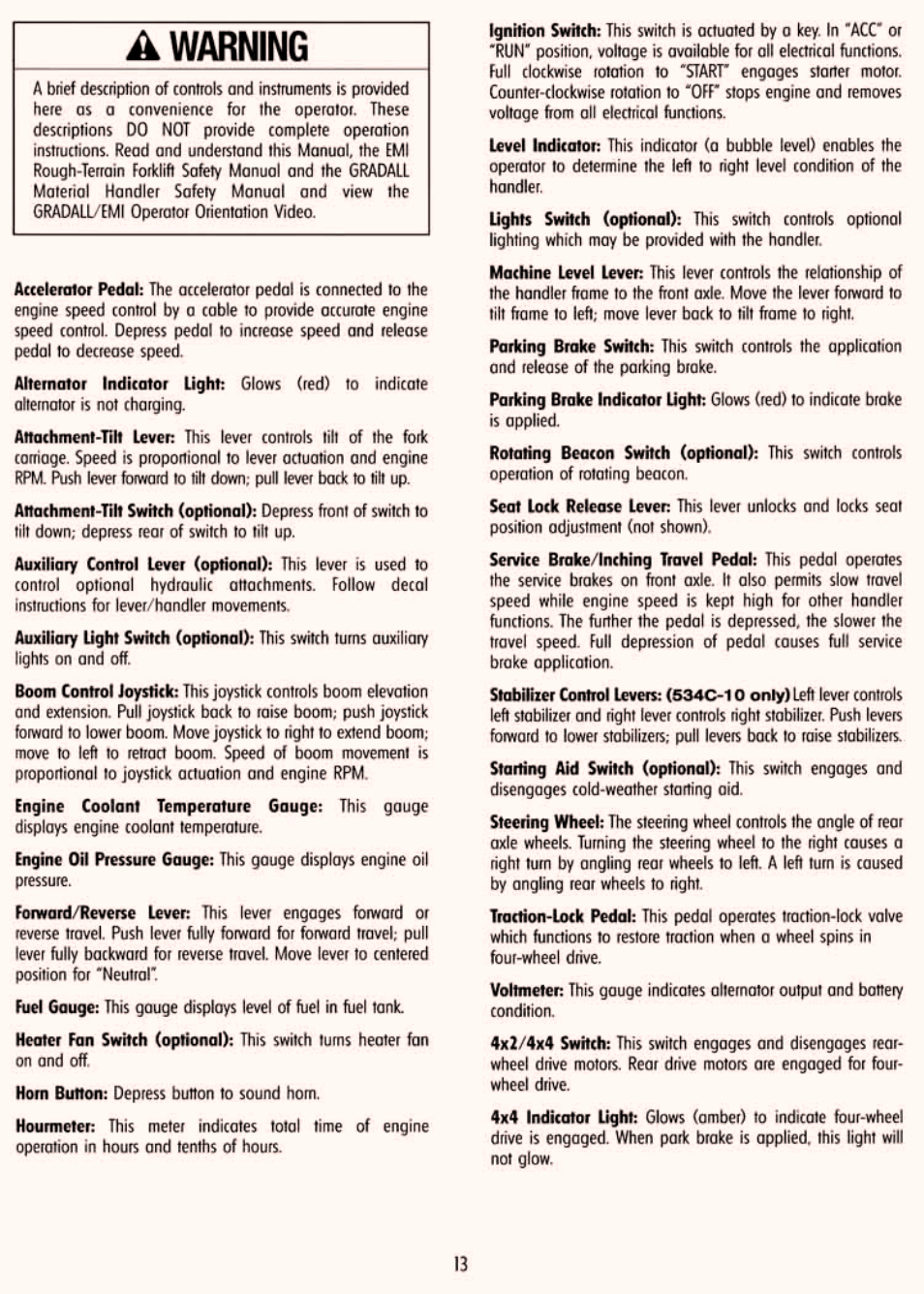 Gradall 534C-10 (9114-4437) Service Manual User Manual | Page 19 / 260