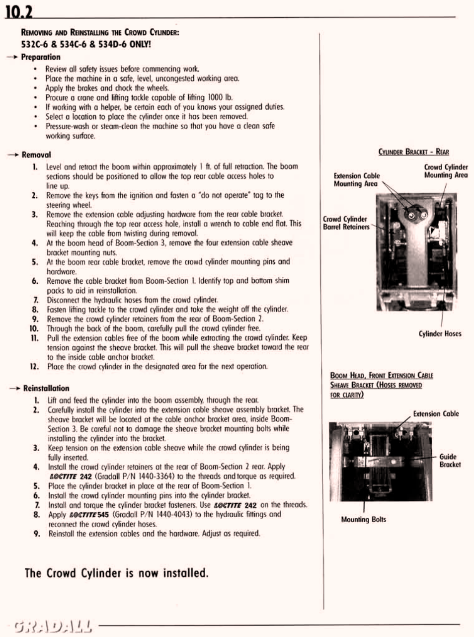 Gradall 534C-10 (9114-4437) Service Manual User Manual | Page 226 / 260