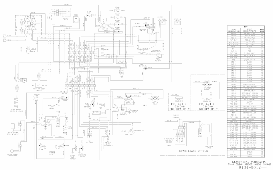 Electrical schematic 91349012 | Gradall 534C-10 (9114-4437) Service Manual User Manual | Page 241 / 260