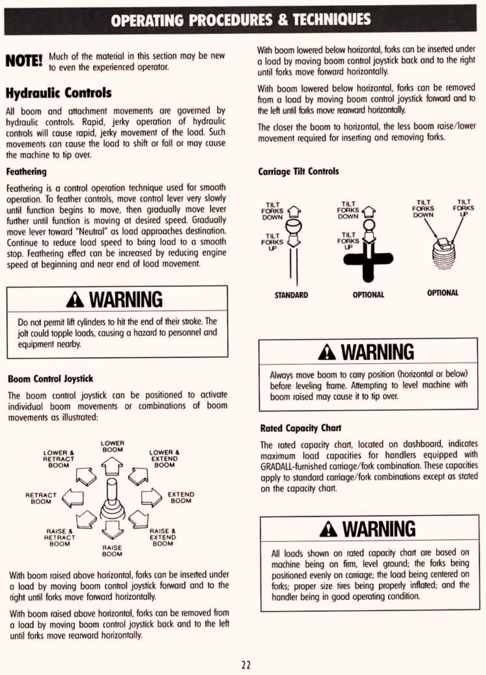 Operating procedures & techniques | Gradall 534C-10 (9114-4437) Service Manual User Manual | Page 28 / 260