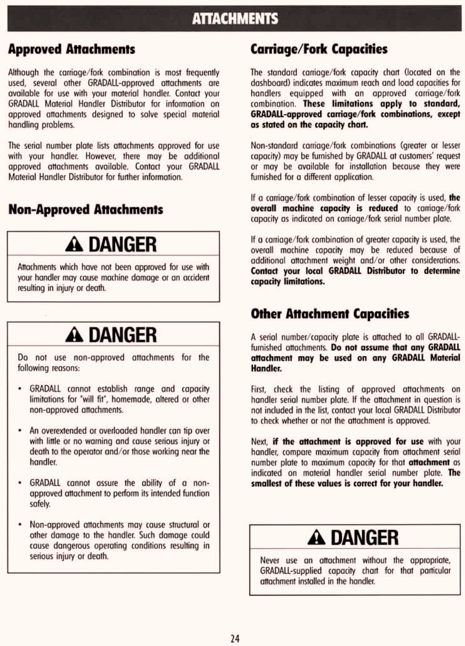 Attachments | Gradall 534C-10 (9114-4437) Service Manual User Manual | Page 30 / 260