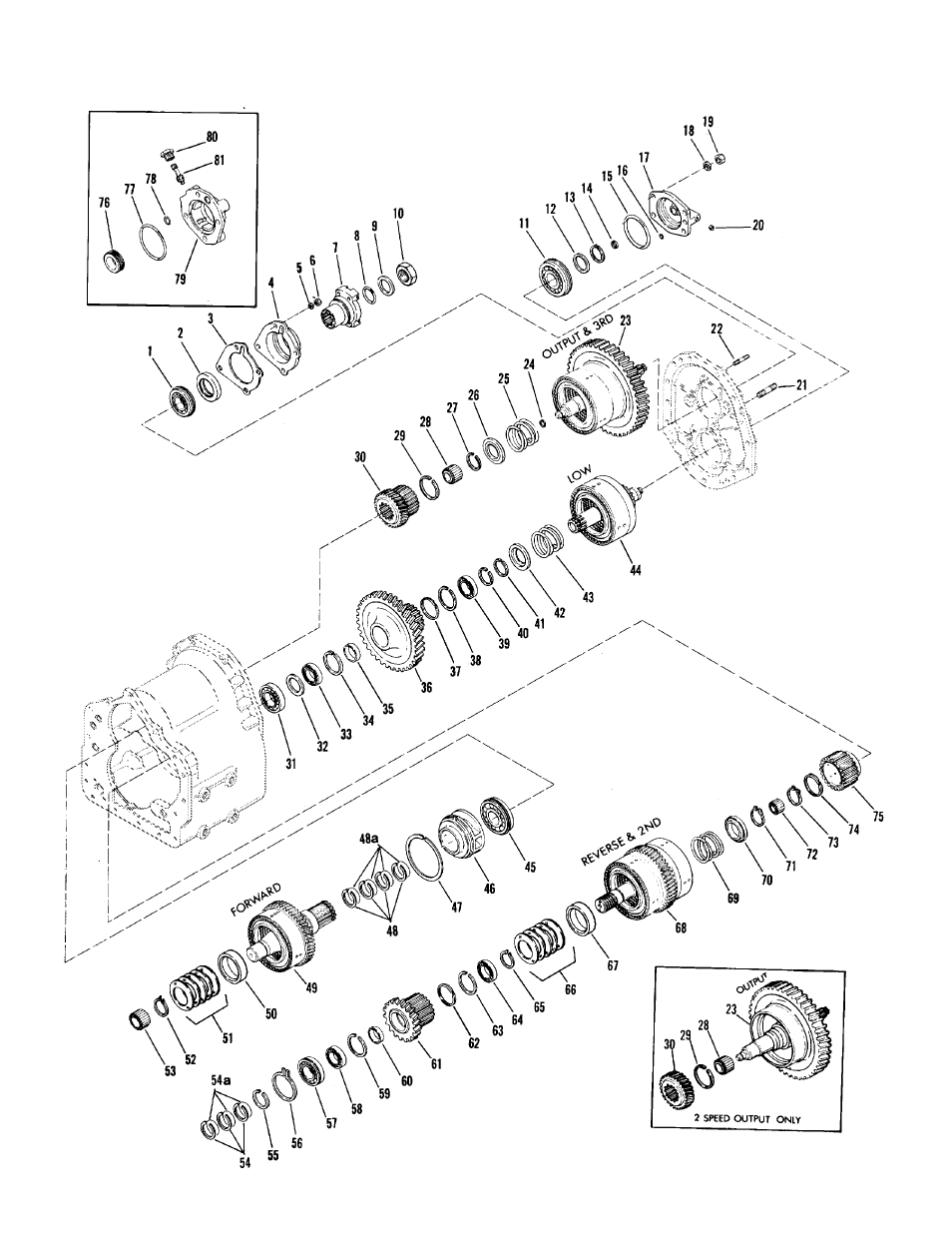 Two and three speed gear and clutch group | Gradall 534B (9103-1390) Service Manual User Manual | Page 115 / 266