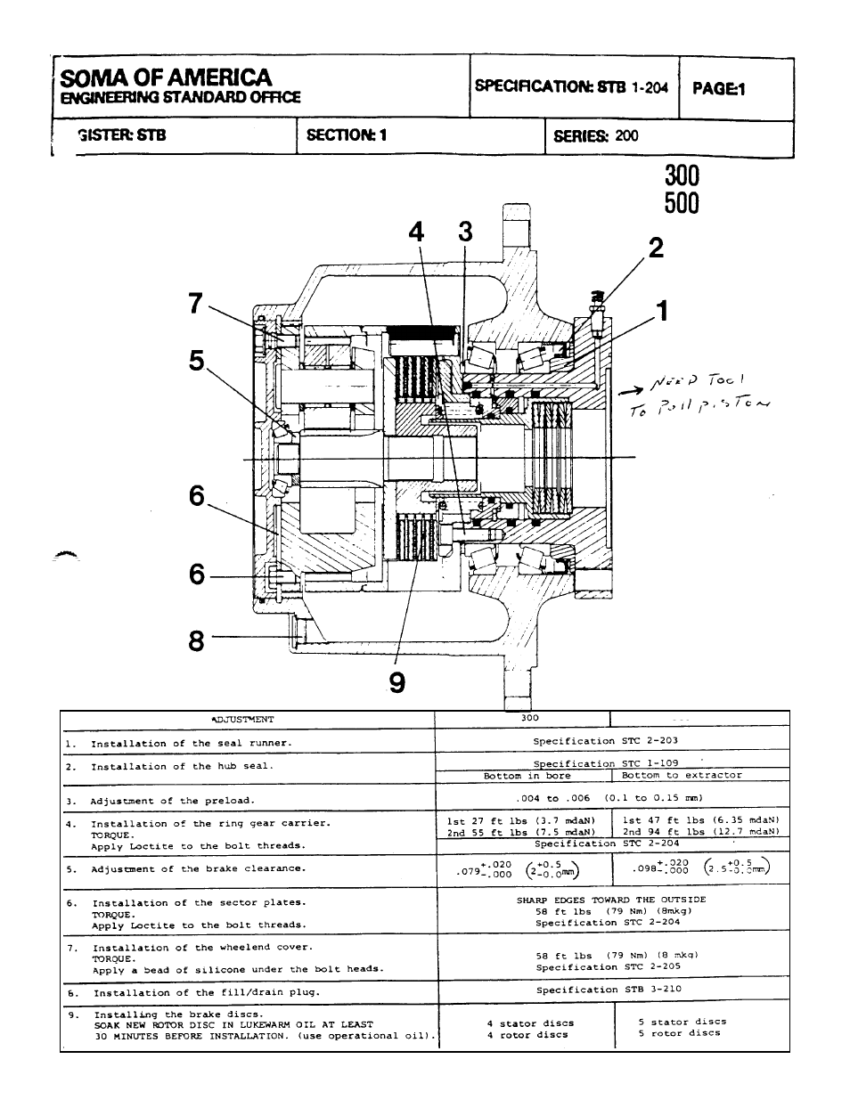 Specifications | Gradall 534B (9103-1390) Service Manual User Manual | Page 188 / 266