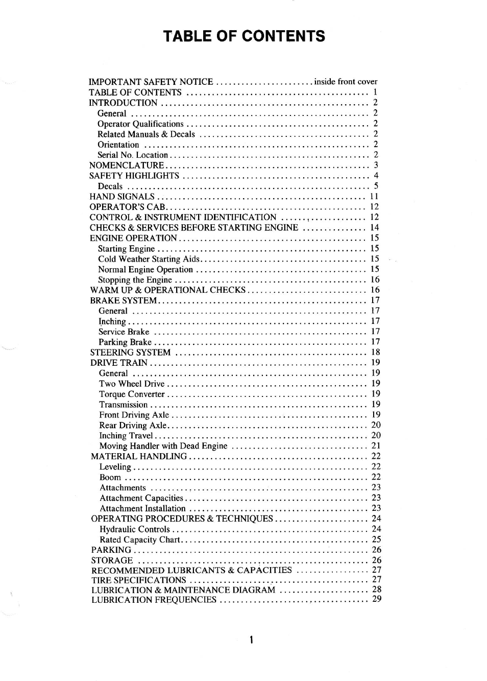 Gradall 534B (9103-1390) Service Manual User Manual | Page 7 / 266