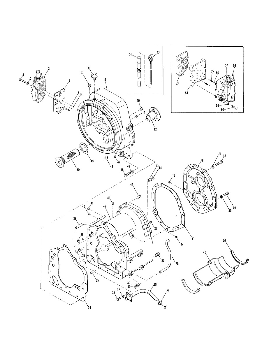 Converter and transmission case group | Gradall 534B (9020-7317) Service Manual User Manual | Page 149 / 244