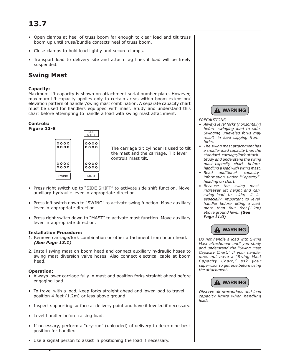 Swing mast | Gradall 544D-10 (9136-4142) Operation Manual User Manual | Page 39 / 54