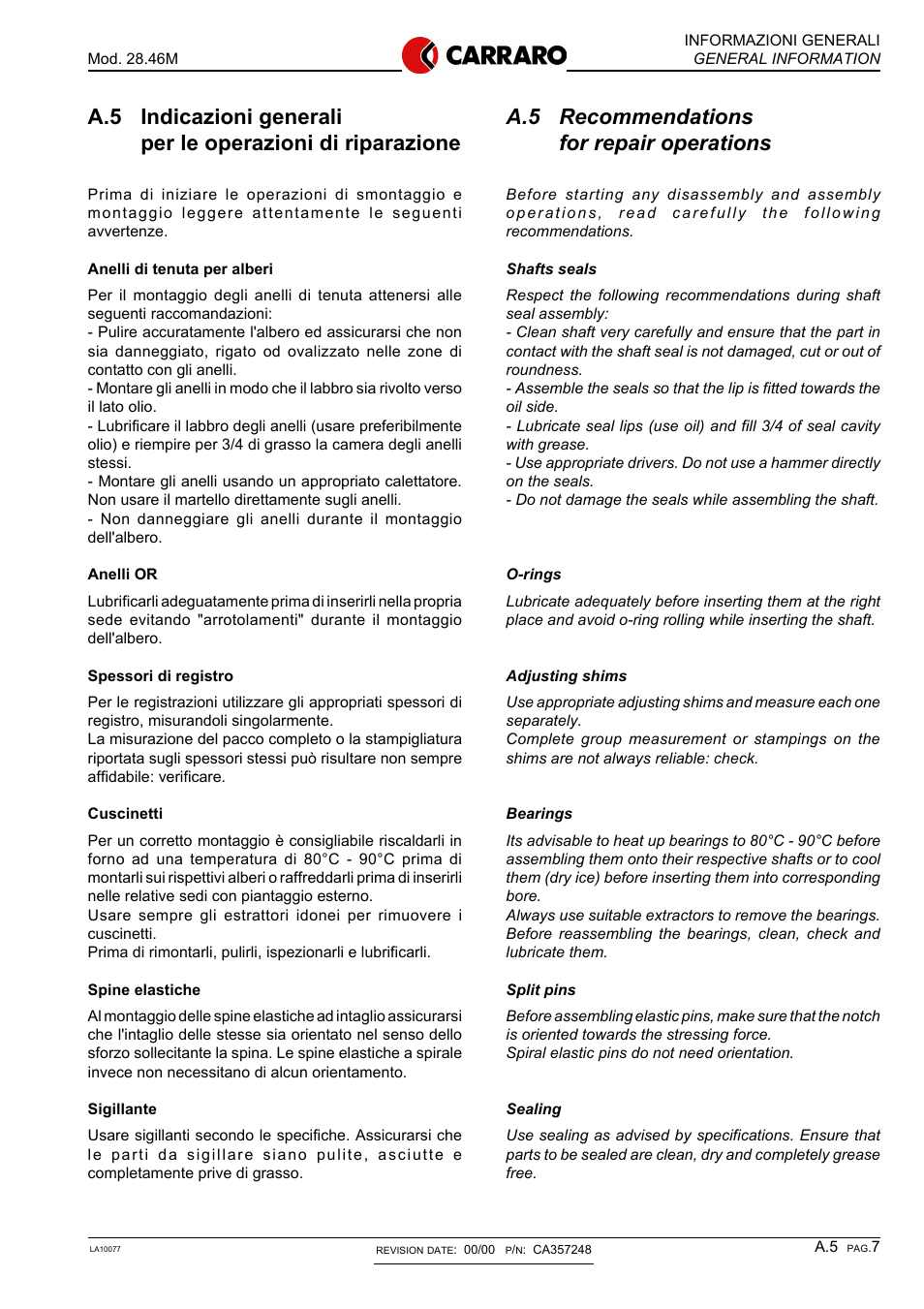 A.5 recommendations for repair operations | Gradall 544D (9136-4003) Service Manual User Manual | Page 214 / 392