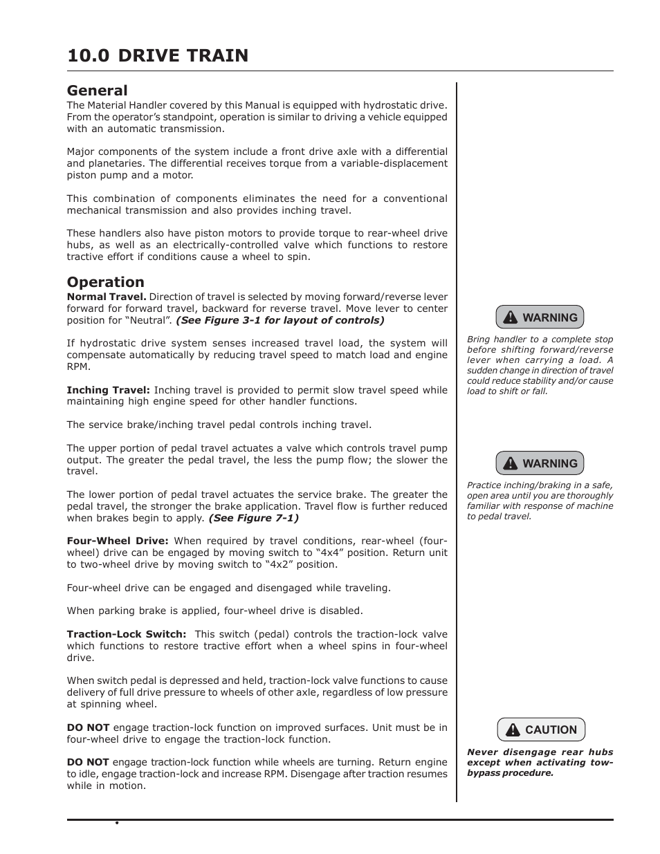 Drive train, Drive train 10.0, General | Operation | Gradall 544D (9136-4003) Service Manual User Manual | Page 27 / 392