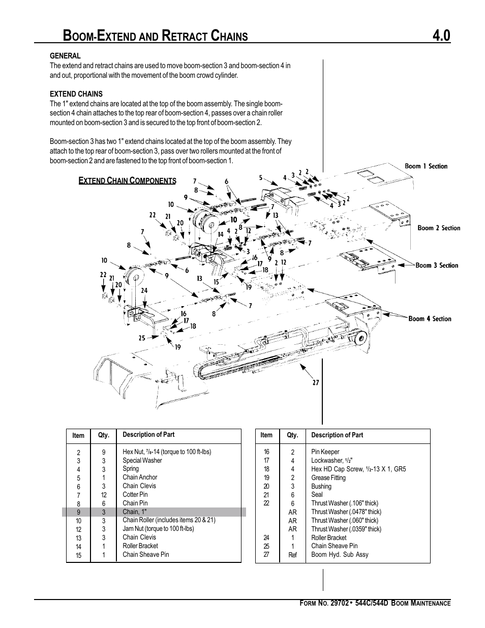 Boom-extend and retact chains, Xtend and, Etract | Hains | Gradall 544D (9136-4003) Service Manual User Manual | Page 312 / 392