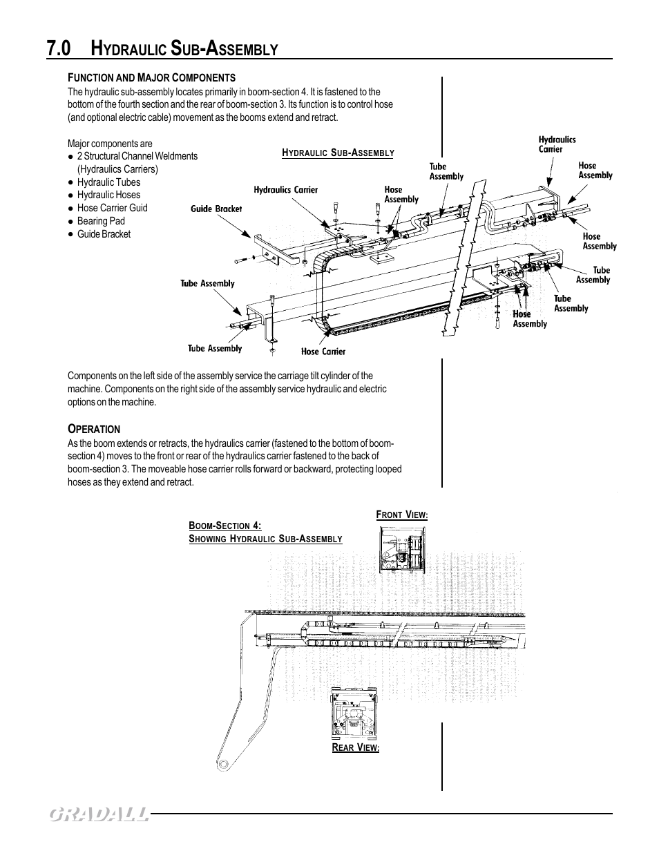 Hydraulic sub-assembly, Gradall, Ydraulic | Ssembly | Gradall 544D (9136-4003) Service Manual User Manual | Page 321 / 392
