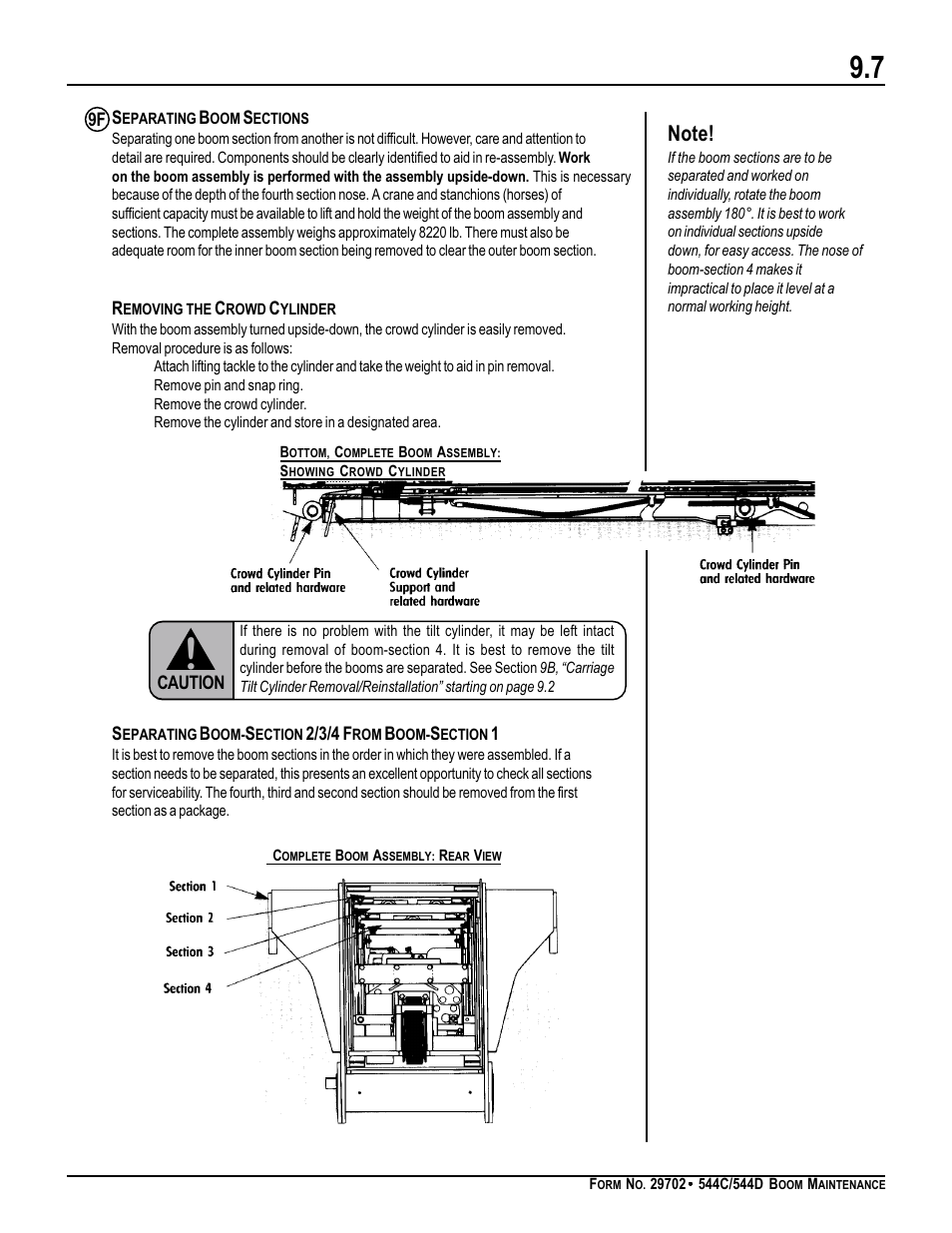 Separating boom sections | Gradall 544D (9136-4003) Service Manual User Manual | Page 334 / 392