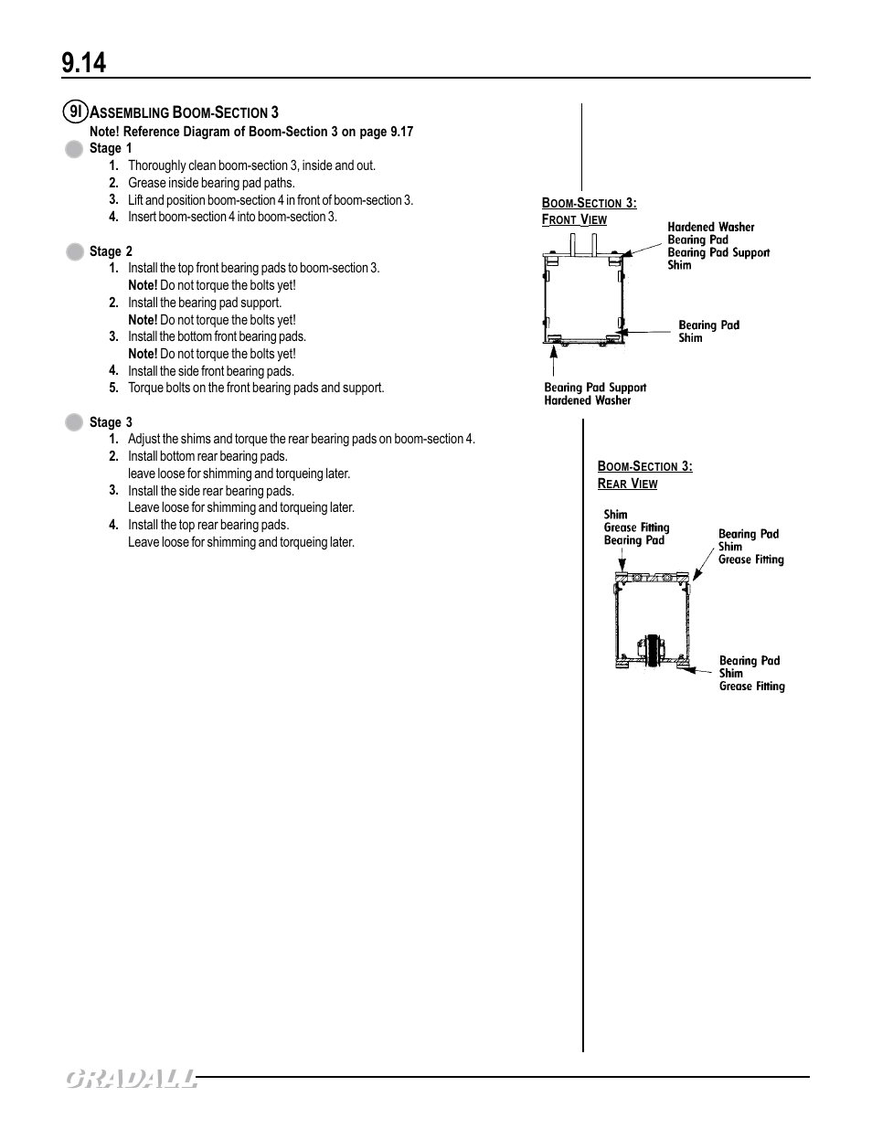 Assembling boom -section 3, Gradall | Gradall 544D (9136-4003) Service Manual User Manual | Page 341 / 392