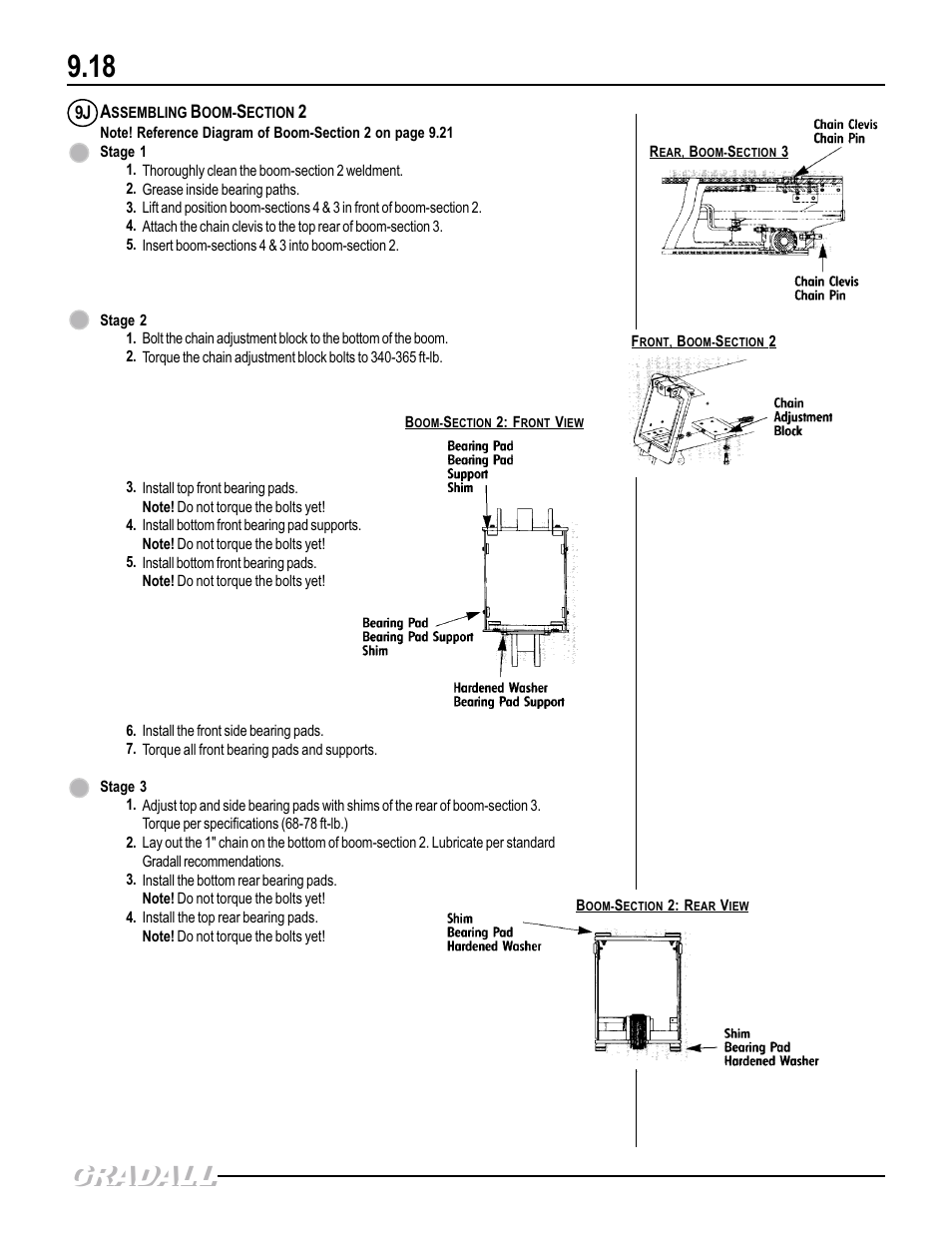 Assembling boom-section 2, Gradall | Gradall 544D (9136-4003) Service Manual User Manual | Page 345 / 392