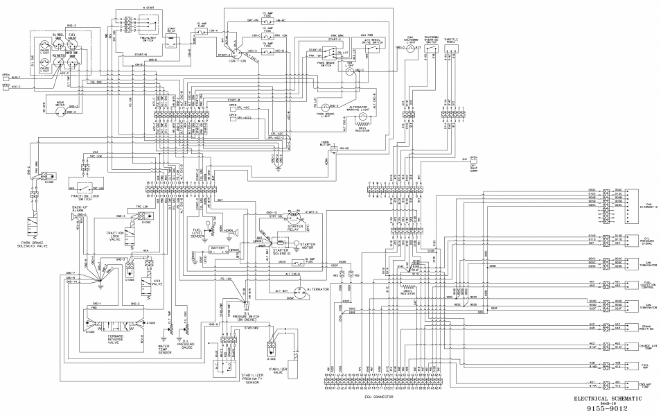 9155-9012 electrical schematic | Gradall 544D (9136-4003) Service Manual User Manual | Page 371 / 392