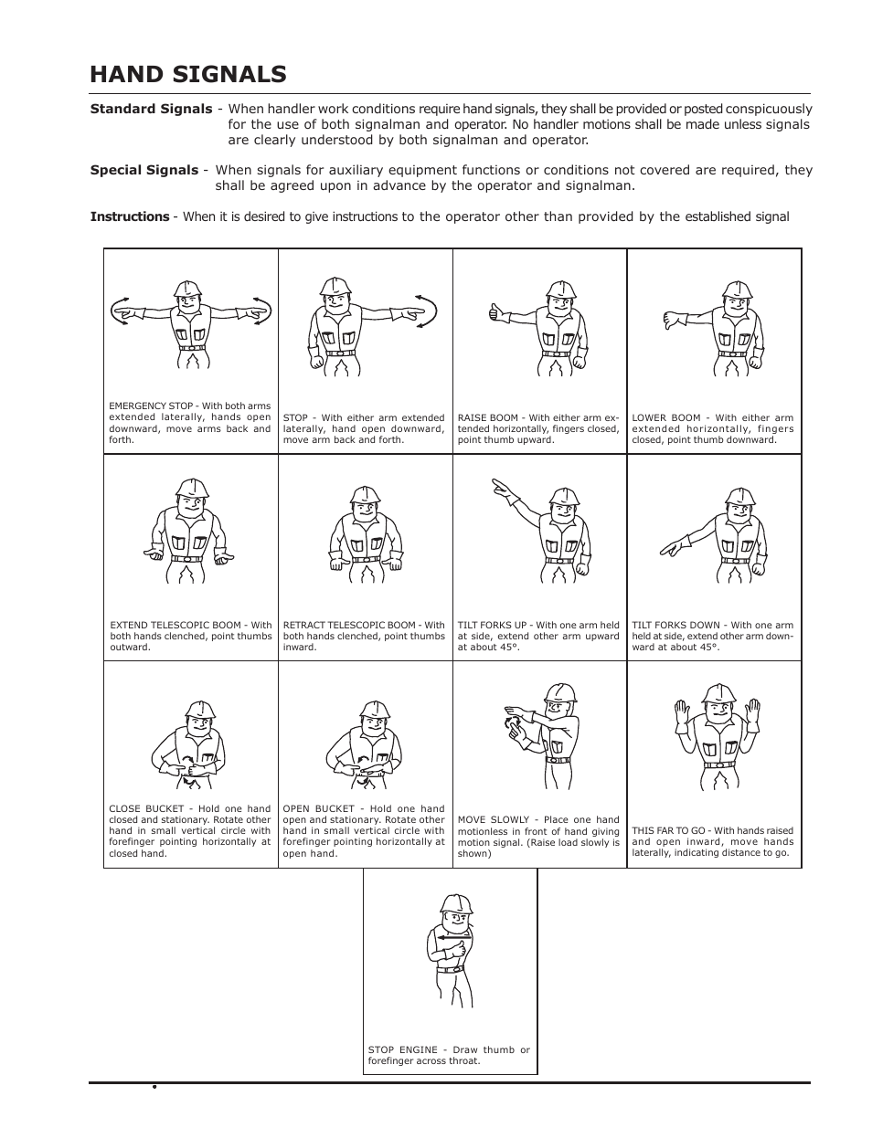 Hand signals | Gradall 544D (9136-4003) Service Manual User Manual | Page 55 / 392