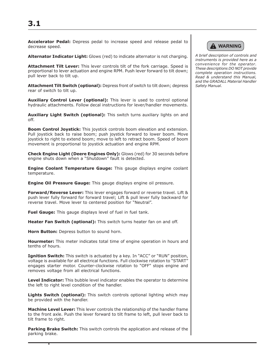 Gradall 534D-10 (9134-4052) Operation Manual User Manual | Page 17 / 54