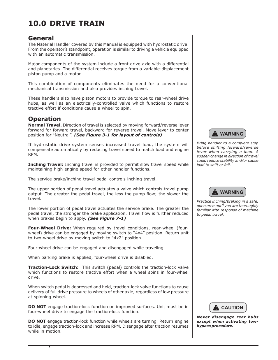 Drive train, Drive train 10.0, General | Operation | Gradall 534D-10 (9134-4052) Operation Manual User Manual | Page 25 / 54