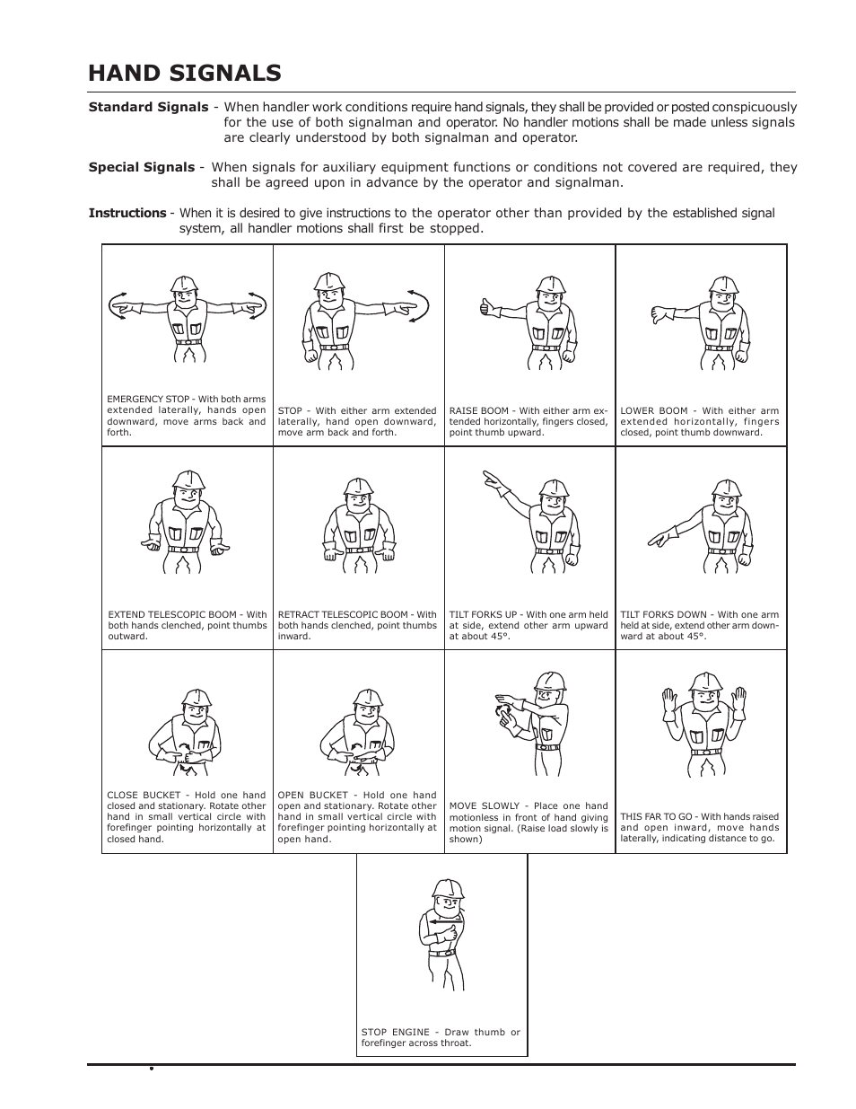 Hand signals | Gradall 534D-10 (9134-4052) Operation Manual User Manual | Page 53 / 54