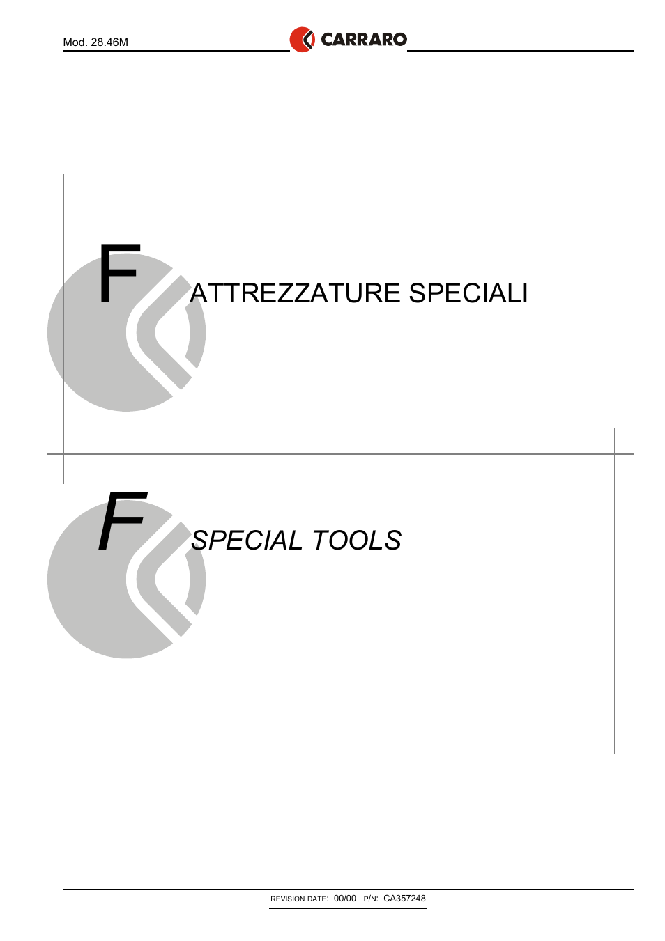 Special tools, Attrezzature speciali | Gradall 534D-10 Service Manual User Manual | Page 247 / 364