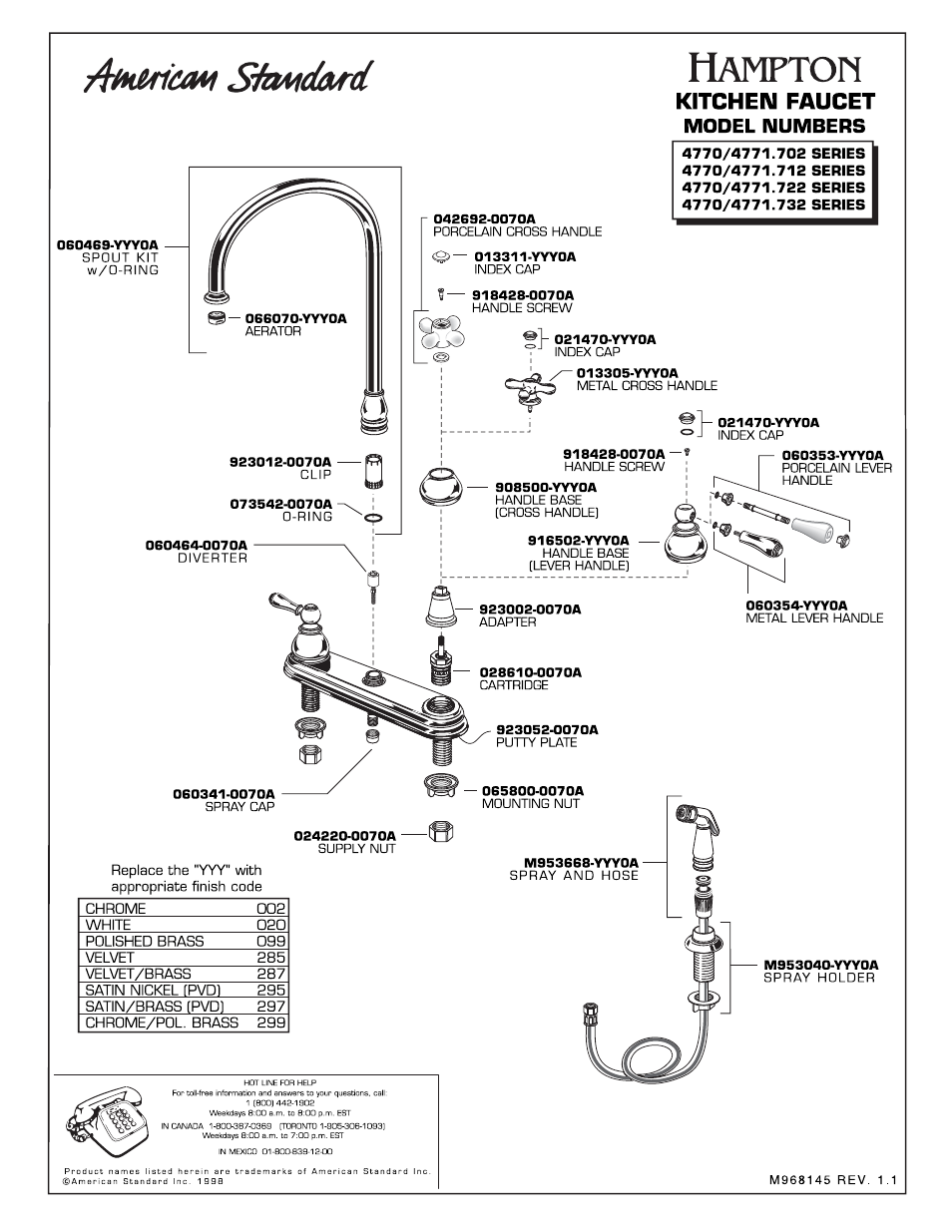 American Standard 4770.732 User Manual | 1 page