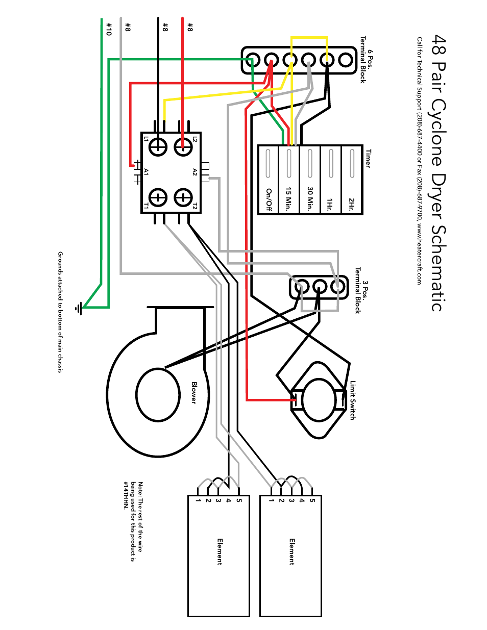 48 pair cyclone dryer schematic | Heater Craft 500-014 V2 Cyclone drying systems User Manual | Page 5 / 6