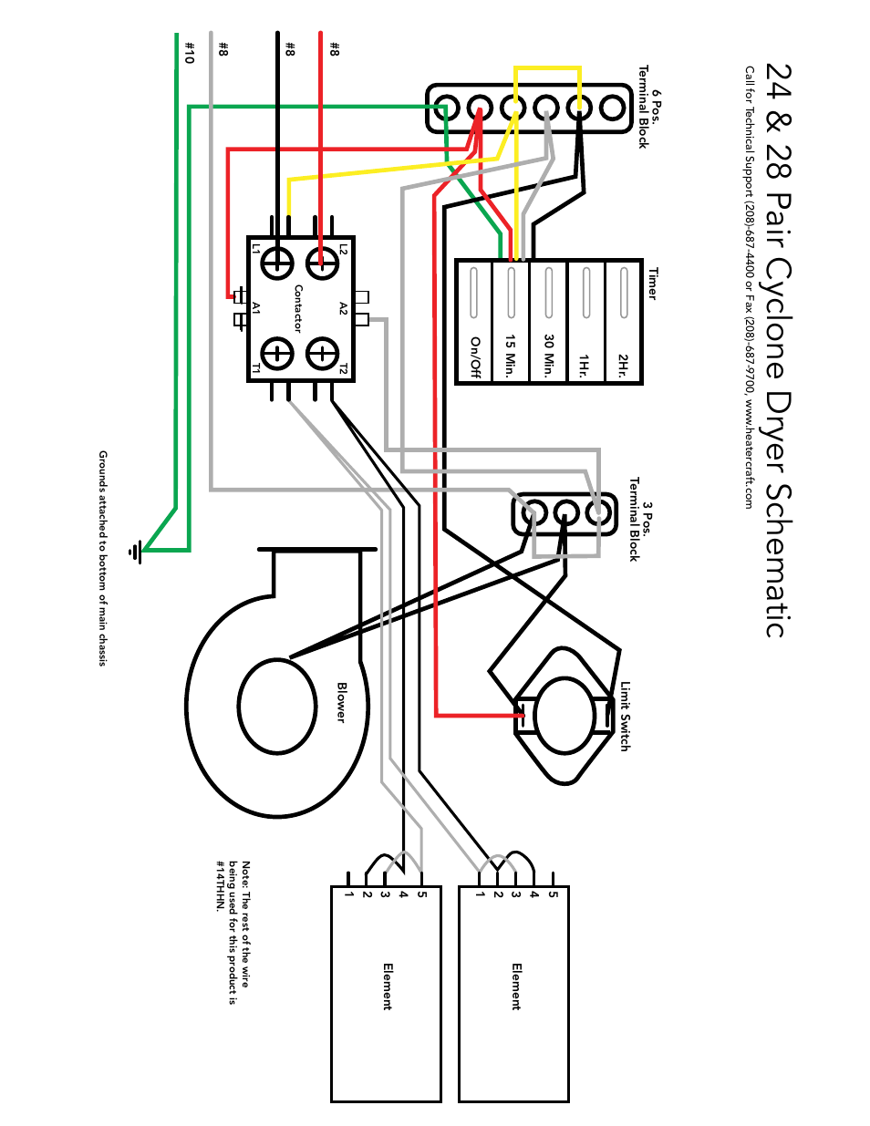 24 & 28 pair cyclone dryer schematic | Heater Craft 500-014 V2 Cyclone drying systems User Manual | Page 6 / 6