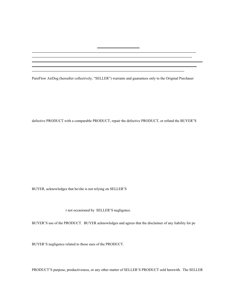 Lifetime limited express warranty, Pureflow airdog | PureFlow AirDog DF-165 - Dodge Cummins 1998.5-2004 User Manual | Page 22 / 23