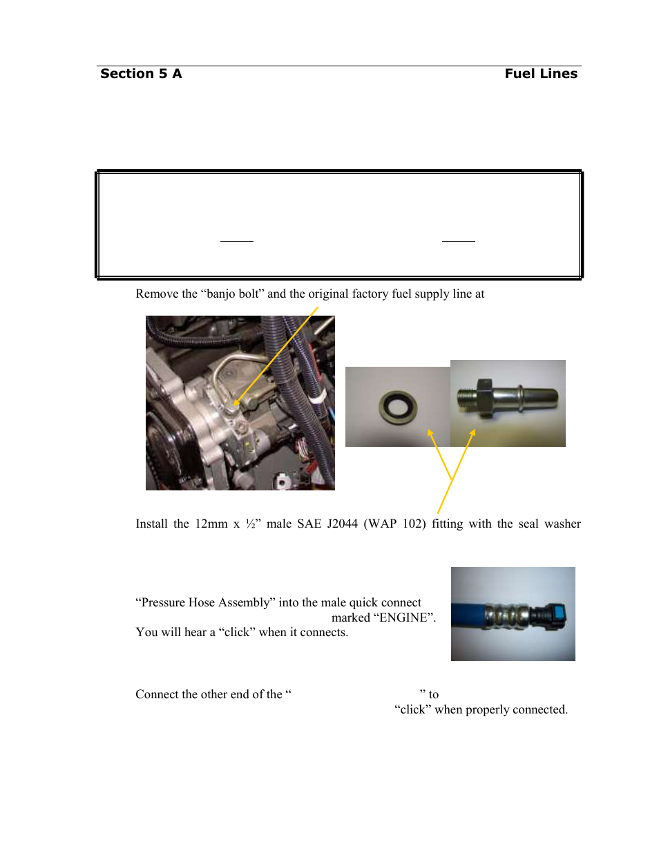 Fuel supply line from the airdog, Ii to the cp-3 for the 5.9l cummins engine | PureFlow AirDog DF-165 - Dodge Cummins 2005-2013 User Manual | Page 11 / 24