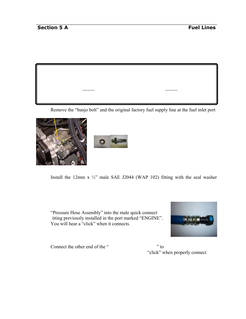 Fuel supply line from the airdog, Ii to the cp-3 for the 5.9l cummins engine | PureFlow AirDog DF-200 - Dodge Cummins 2005-2013 User Manual | Page 11 / 27