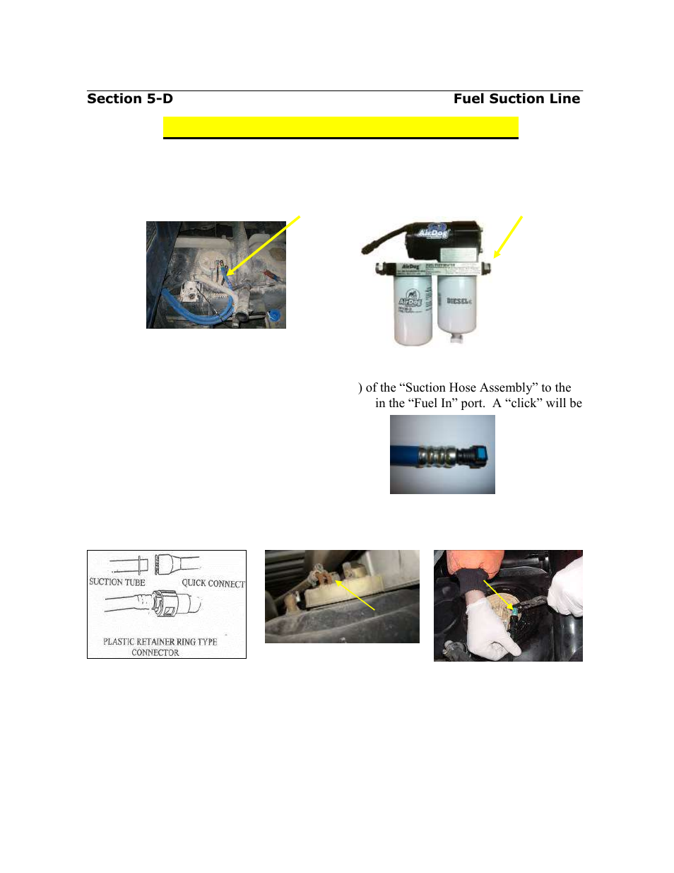 Fuel suction line for airdog, Fp-100, Figure 34 figure 35 | Figure 36, Figure 37, Figure 38, Figure 39 | PureFlow AirDog FP-150 - Dodge Cummins 1994-1998 User Manual | Page 15 / 28