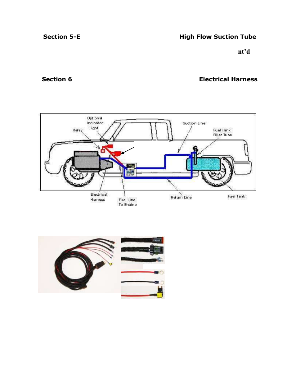 Installing the high flow suction tube, c, The airdog, Is equipped with a relay controlled wiring harness | Pureflow airdog airdog, Ont’d, Wiring diagram (in red), Figure 56, Figure 57 | PureFlow AirDog FP-150 - Dodge Cummins 1994-1998 User Manual | Page 20 / 28