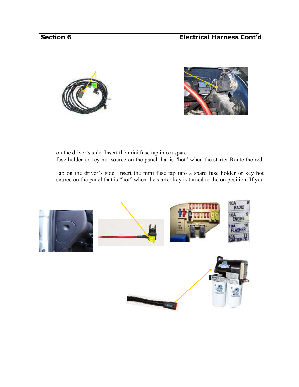 Connecting the airdog, Relay control to the fuse panel | PureFlow AirDog FP-150 - Dodge Cummins 1994-1998 User Manual | Page 21 / 28