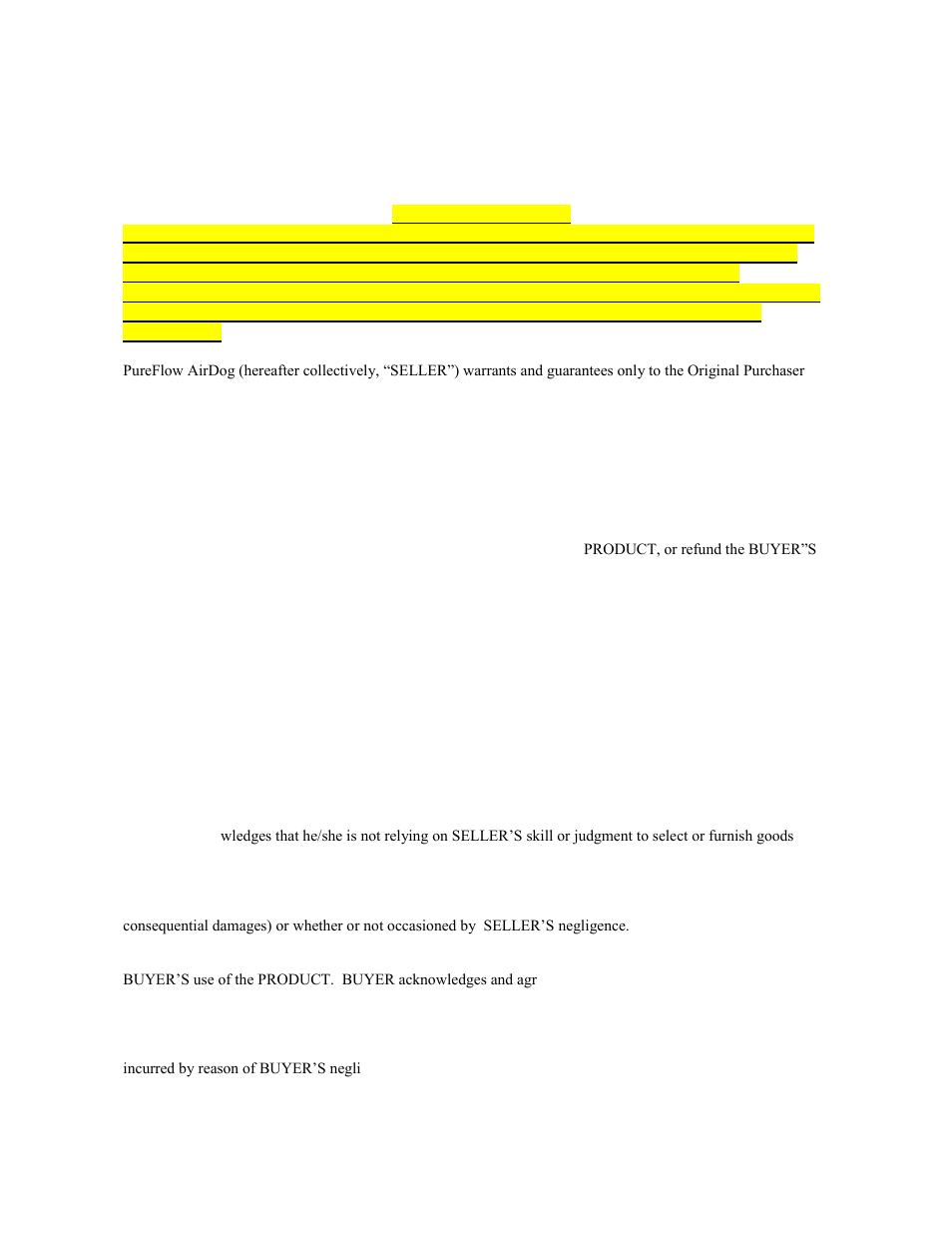 Lifetime limited express warranty, Pureflow airdog | PureFlow AirDog FP-150 - Dodge Cummins 1994-1998 User Manual | Page 27 / 28
