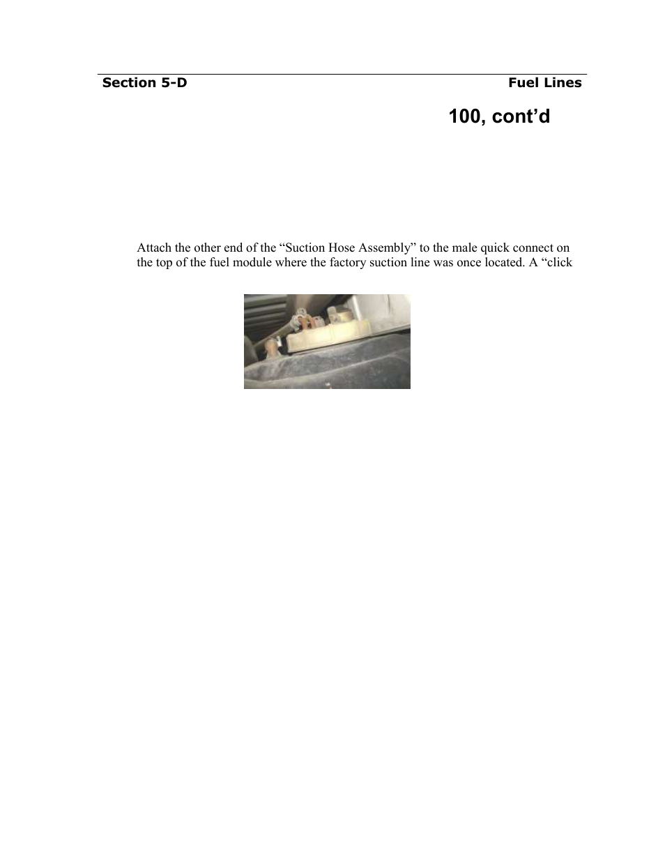 Fuel suction line for airdog, Fp- 100, cont’d | PureFlow AirDog FP-150 - Dodge Cummins 1998.5-2004 User Manual | Page 15 / 28