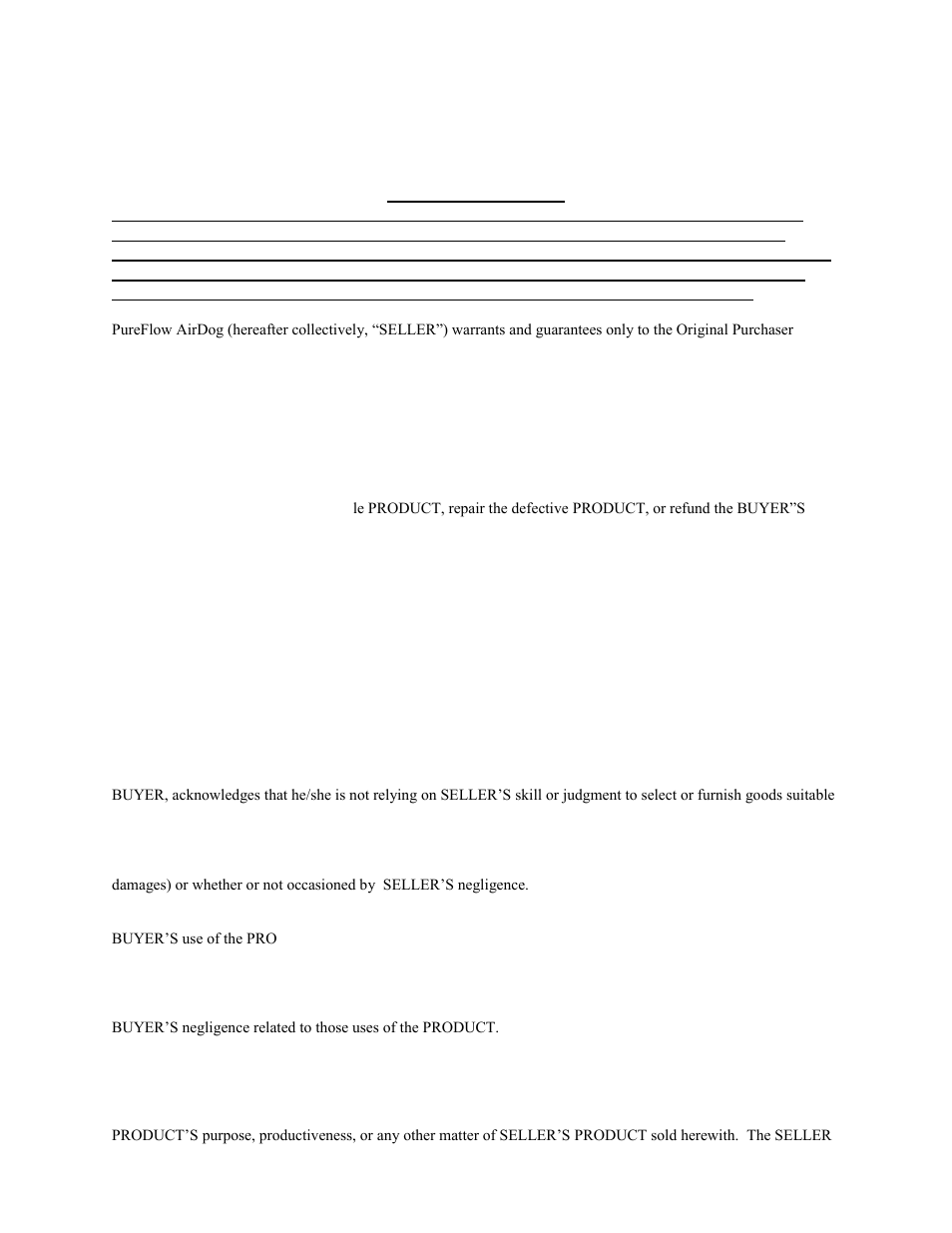 Lifetime limited express warranty, Pureflow airdog | PureFlow AirDog RP-150 - Dodge Cummin 2003-2004.5 User Manual | Page 17 / 18