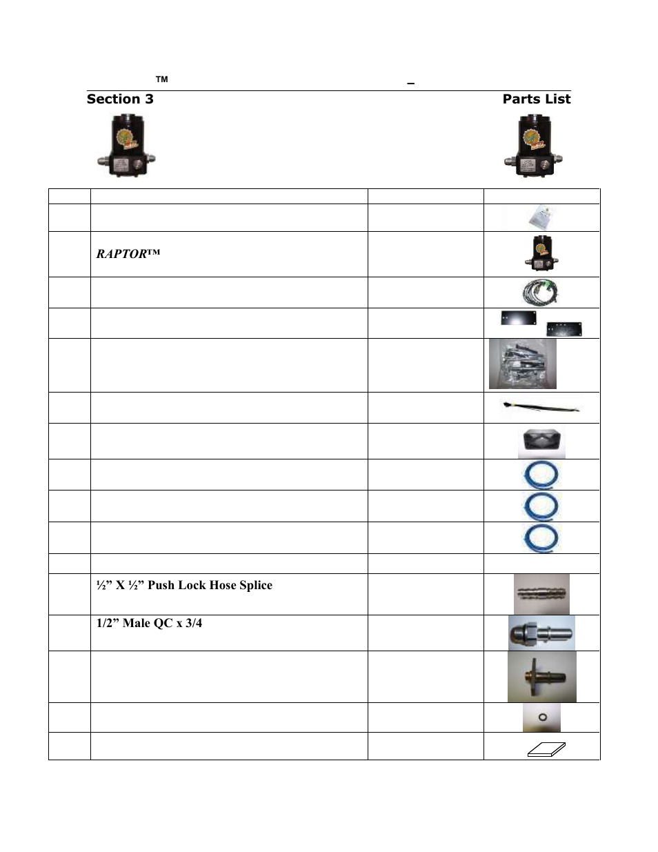 Parts list | PureFlow AirDog RP-150 - Dodge Cummin 2003-2004.5 User Manual | Page 7 / 18