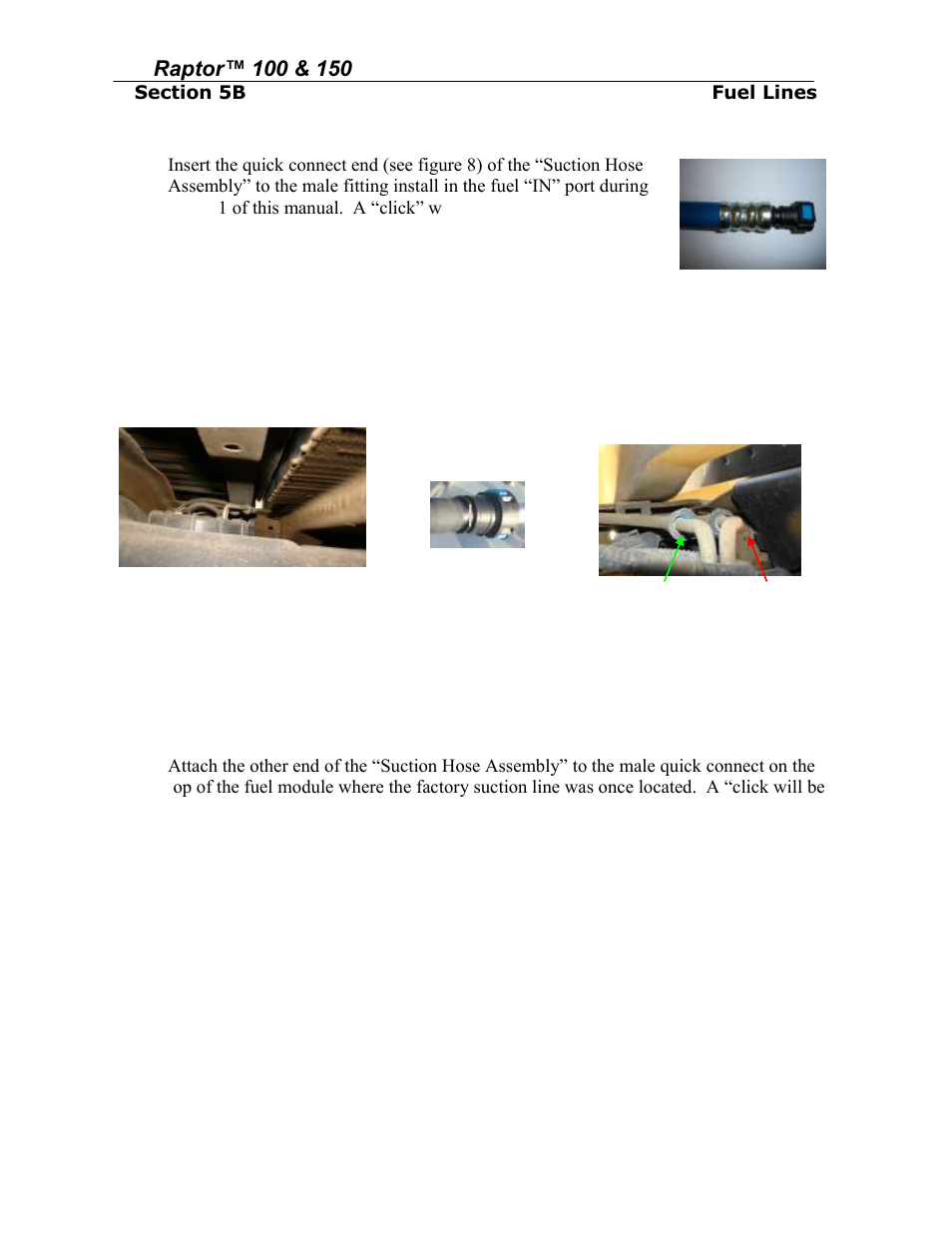 Fuel suction line for the raptor | PureFlow AirDog RP-150 - 6.4L Ford 2008-2010 User Manual | Page 11 / 15